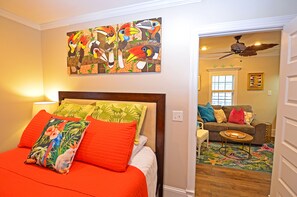 2 bedrooms, in-room safe, iron/ironing board, WiFi