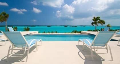 View of the Breezy Palms Waterfront Villa and infinity pool
