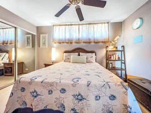 1 bedroom, iron/ironing board, travel crib, free WiFi