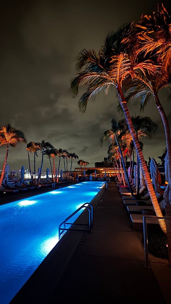 Outdoor pool, a heated pool - Amazing View 1 Hotel Corner Unit 2BR-2BA w Balcony (Miami Beach)