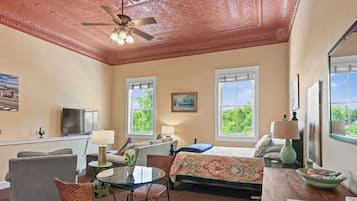 TV, DVD player, books