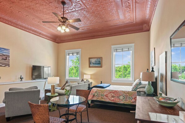 TV, DVD player, books