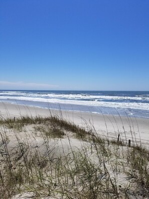 Beach nearby, sun-loungers