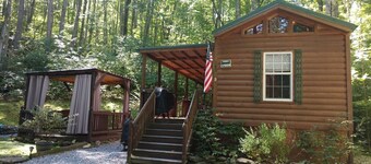 Private Mountain Cabin With Loft/Hot Tub/Stream and pet friendly