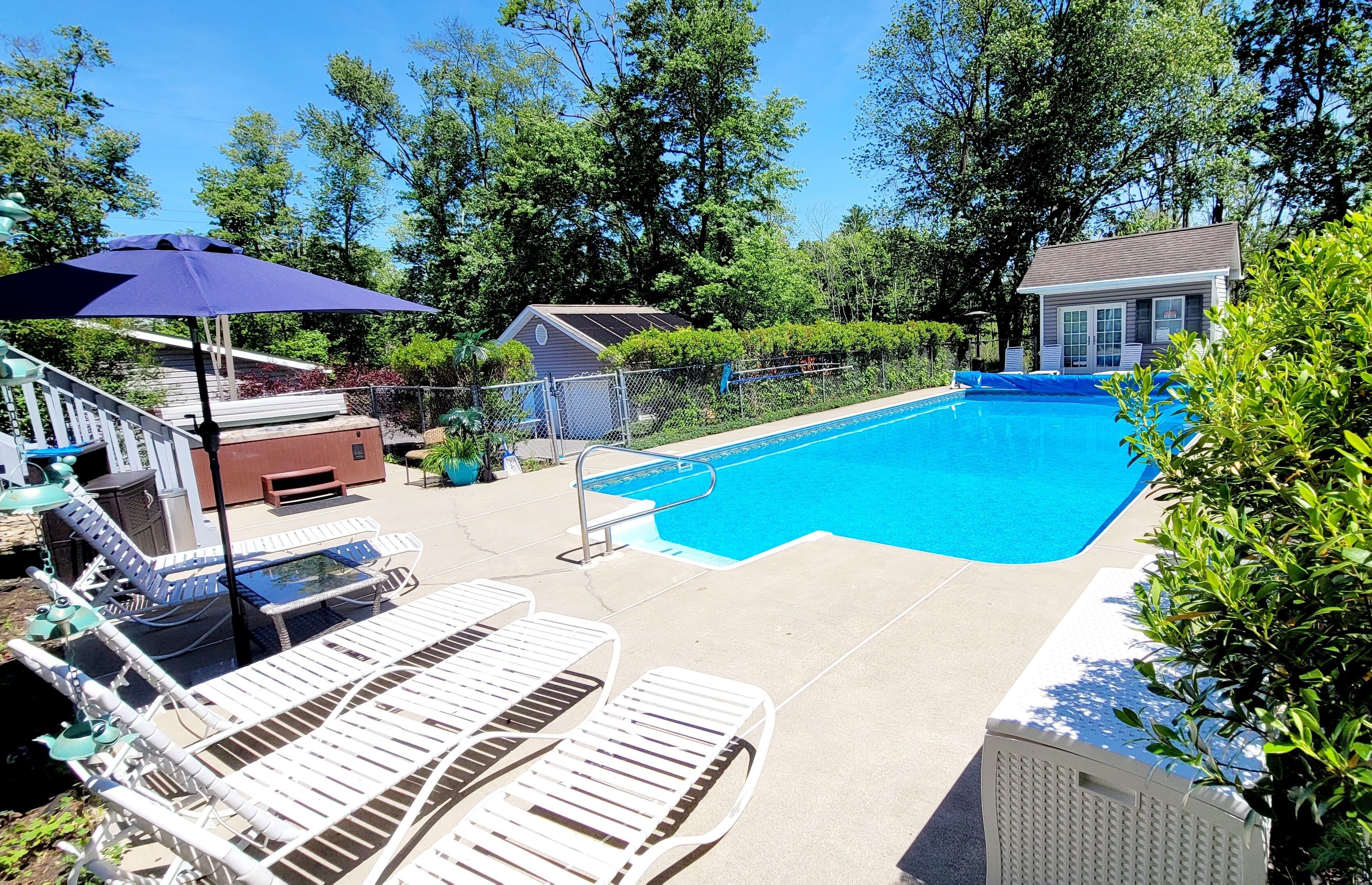 A heated pool