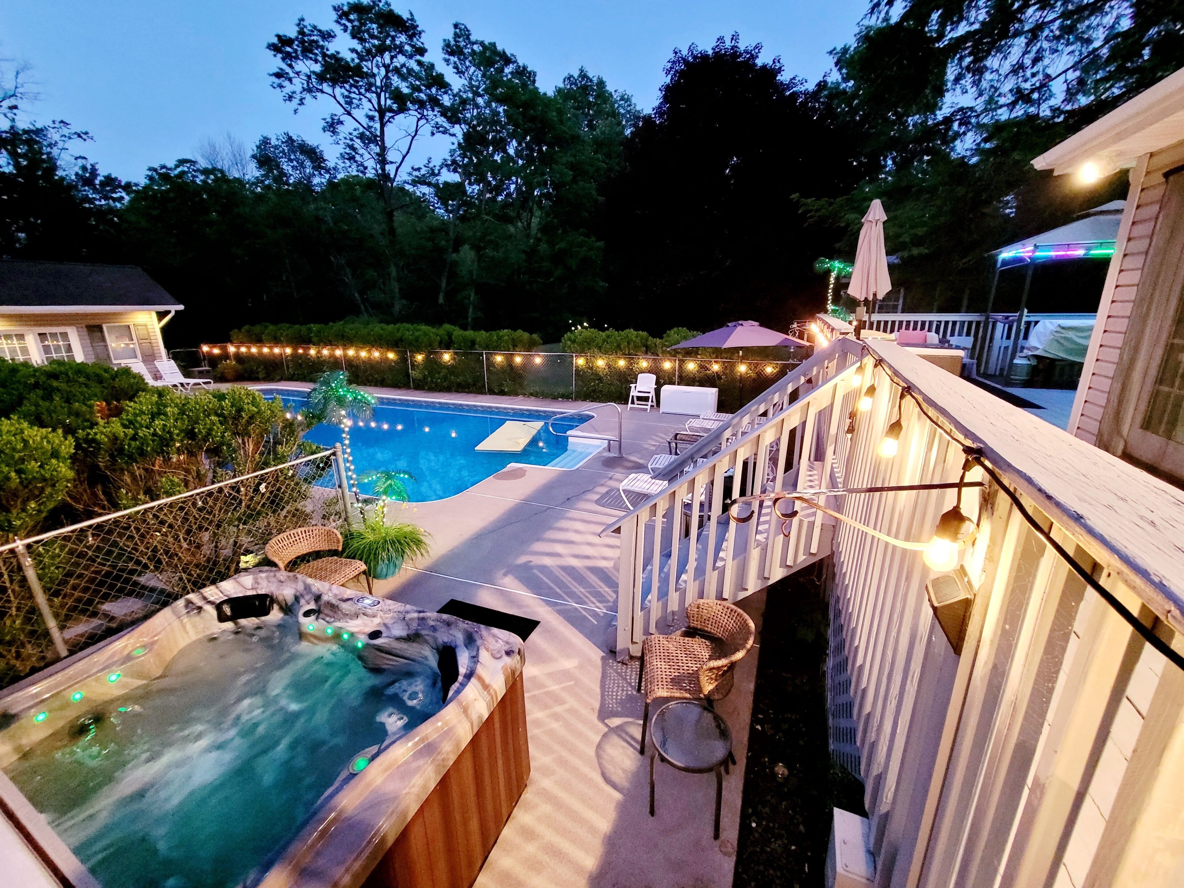 A heated pool