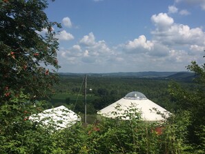 View from property - Yurt rental on 80 private floors (Waterville)