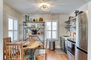Fridge, microwave, oven, stovetop - Upstairs so Sunny and Bright 2 Blocks to the Beach (Folly Beach)