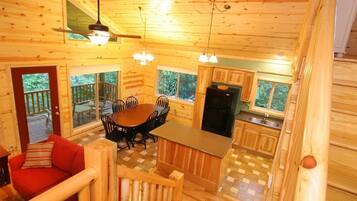 Smart TV, fireplace, DVD player