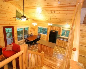 Smart TV, fireplace, DVD player