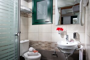 淋浴设施、吹风机、毛巾、卫生纸