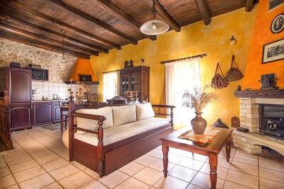 Naranja Villa Diktamos - 1 dormitorio-patio terraza -Techo - visión panorámica