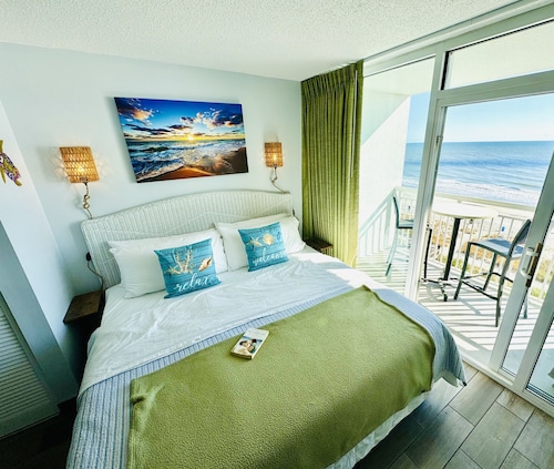 Island Time Honeymoon Suite Suora Oceanfront Parveke King TILE lattiat kautta-out!