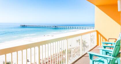 Calypso Resort~Beachfront 5th Floor Condo~Gulf Front Master~Steps to Pier Park