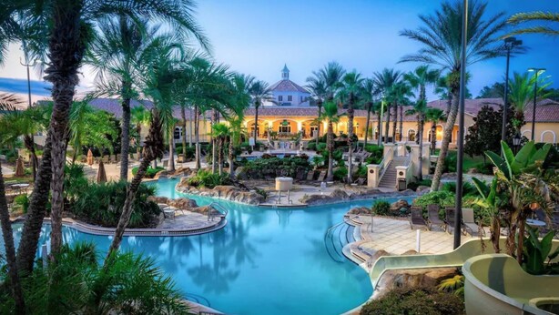 Pool - TROPICAL RESORT! 3 Pools, Lazy River, Water Slide +more!  4 BED/3 BATH (Davenport)