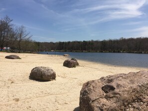 Beach nearby, sun-loungers