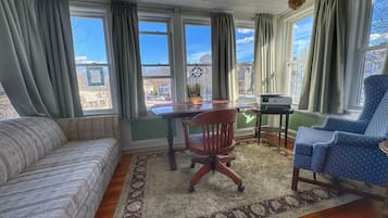 TV, fireplace, DVD player, video library