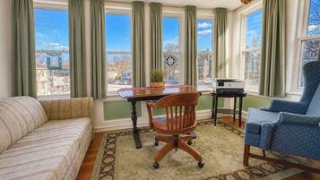 TV, fireplace, DVD player, video library