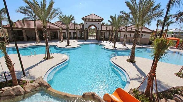 Outdoor pool, a heated pool