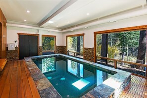 Indoor pool, a heated pool - 5 Bedroom Mountain Luxury Estate wIndoor Pool 5 acres (South Lake Tahoe)