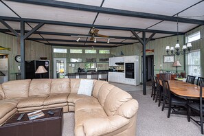 Smart TV, DVD player, books, music library