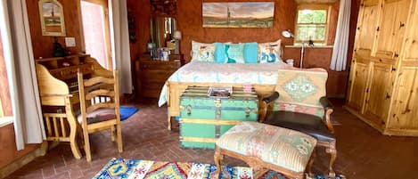 1 bedroom, desk, iron/ironing board, travel crib