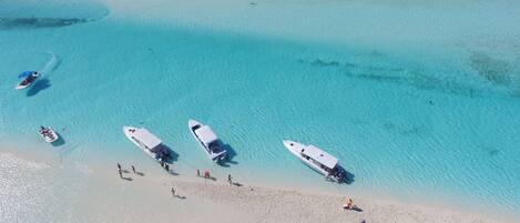 Plage, chaises longues, serviettes de plage
