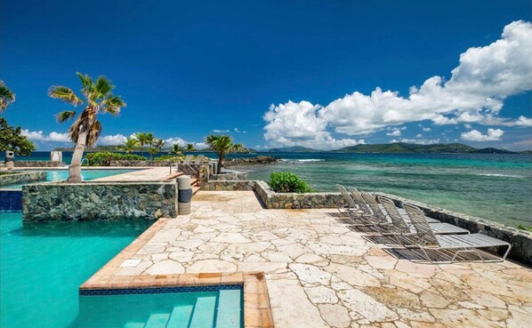 Outdoor pool - Island Time on Sapphire Beach,  Beach level walkout, Bldg A (St Thomas)