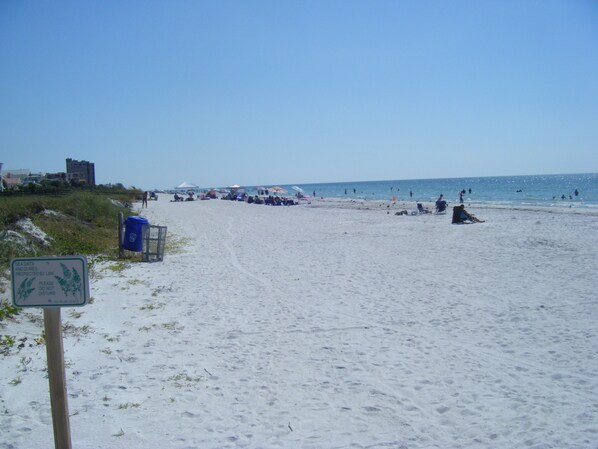 Private beach, sun-loungers, beach towels