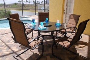 Outdoor pool, a heated pool - Disney Fireworks View B/yard, 3 Mi To Disney, Pvt Pool & Spa. SUMMER DISCOUNTS!  (Kissimmee)