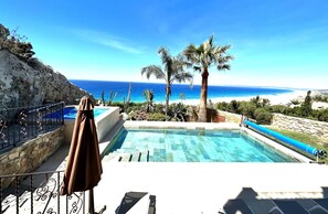 Piscine extérieure, piscine chauffée