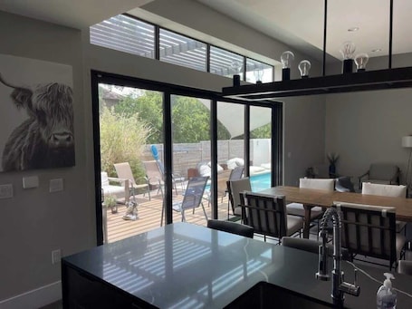 Interior. Modern 5BR Oasis | 2-Home w/ Pool & Hot Tub
