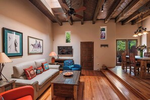 TV, fireplace, offices