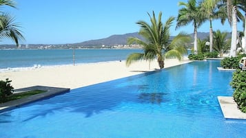 On the beach, beach towels