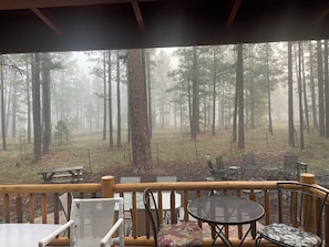 Outdoor dining - Log Cabin on National Forest - Quiet, Relaxing, Serene. (Pinetop)