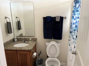 وحدات دش مع أحواض استحمام، مجففات شعر، مناشف، صابون