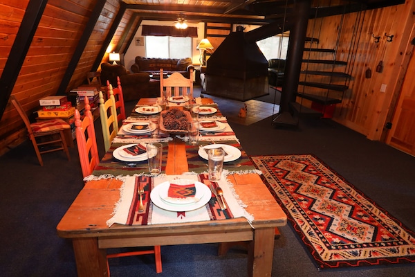 Our cabin has a wonderful open concept!