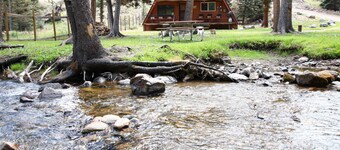 "The Texas Tipi" sur la riviÚre, Grand groupe / Famille, Cheminée suspendue