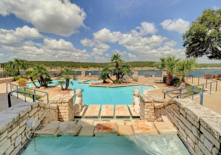 Indoor pool, a heated pool. Fabulous, Tastful, And Fully Furnished Condo On Lake Travis Island Villa!!!