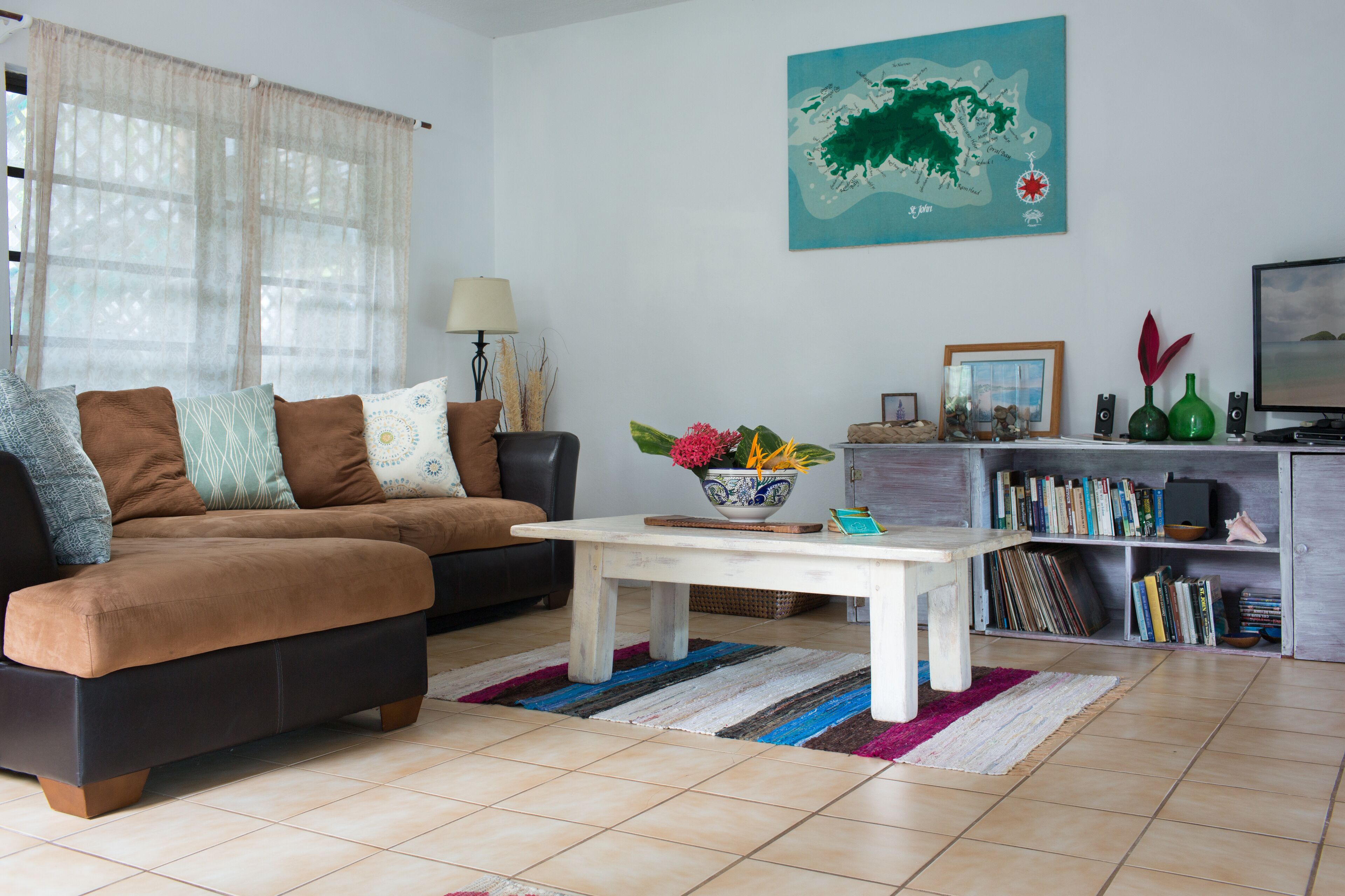 TV, video games, DVD player, books