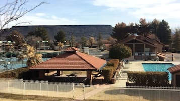 Outdoor pool, a heated pool