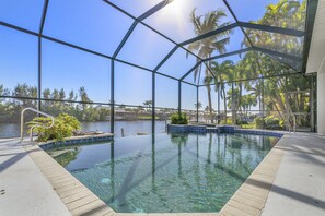 A heated pool