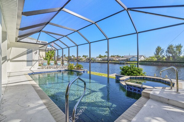 A heated pool