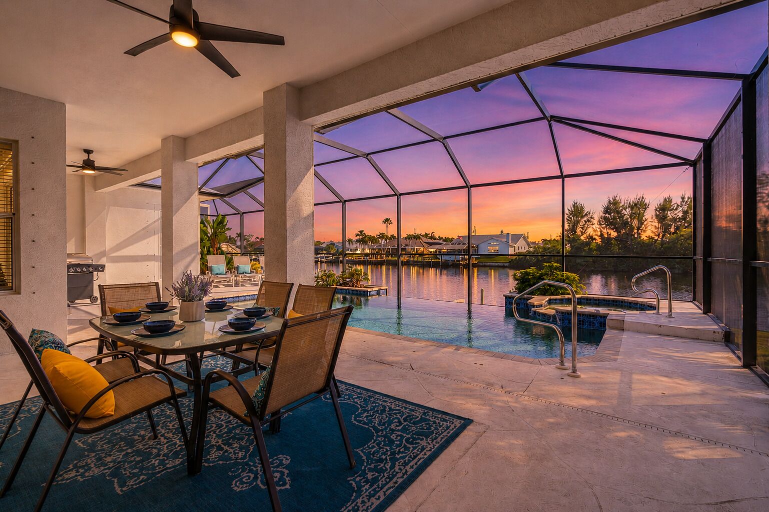 A heated pool