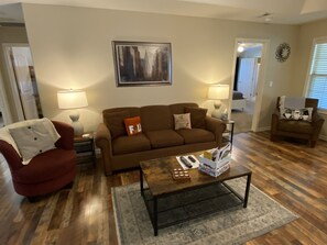 TV connectée, cheminée, lecteur de DVD, livres