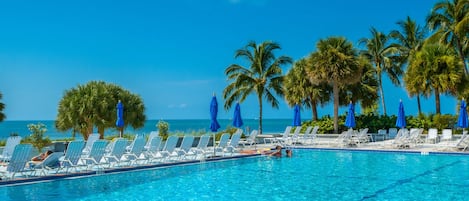 Outdoor pool, a heated pool