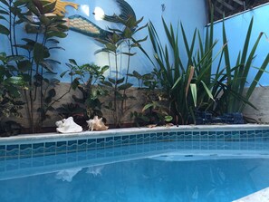 A heated pool - 12 steps to Beach, Private pool, Best location, Tank and Plant, WF high. 6 max.
(San Juan)