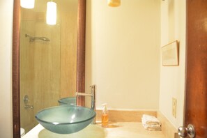 Shower, hair dryer, towels, soap - 12 steps to Beach, Private pool, Best location, Tank and Plant, WF high. 6 max.
 (San Juan)