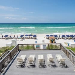 Beach views from sun deck.