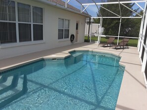 Outdoor pool, a heated pool